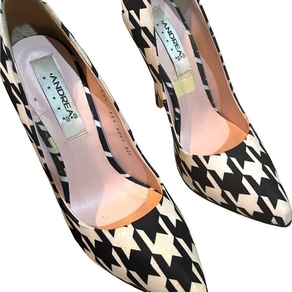 Andrea Black and White Stilleto Heals Size 6 - Picture 3 of 6